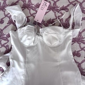 oh polly white dress mini